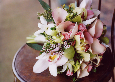 wedding bouquet with shells