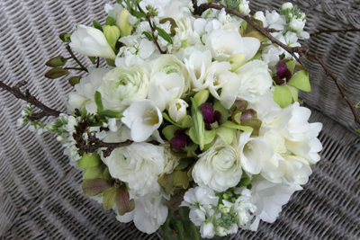 rustic white bouquet