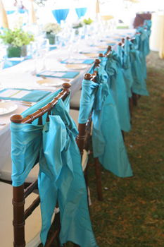 Blue chair ties Maui