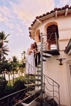 Bride in tower