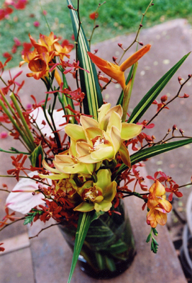 tropical flower decor