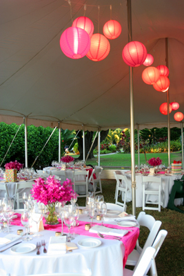 pink lanterns