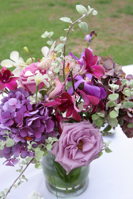 orchid, roses for table