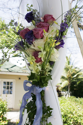 tent poles in purple