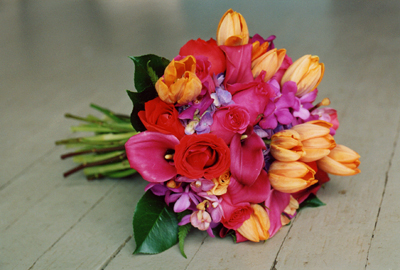 pink casa blanca lilies