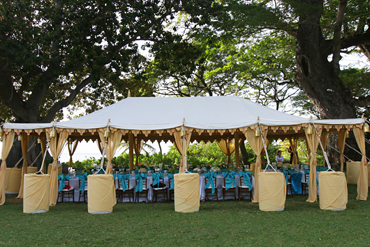 Raj tent with lanterns