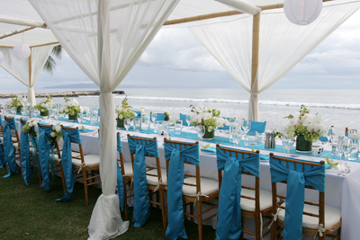 dinner by the sea in Maui